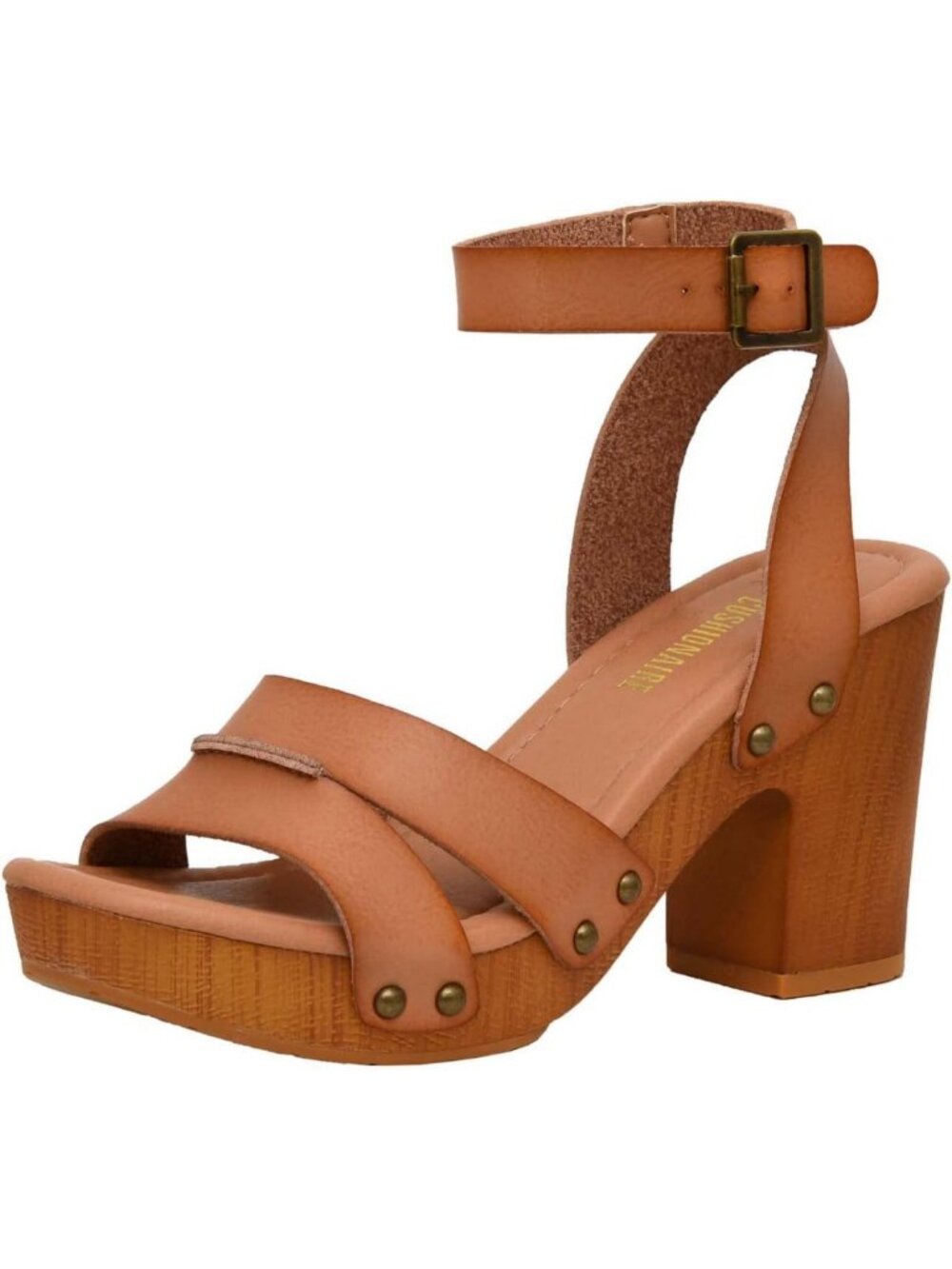 Comfortable Faux Wood Sandals for Women with LiteSole Technology - Wide Widths